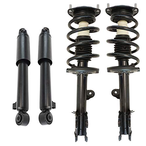 Image of TRQ Front and Rear Complete Strut Assembly & Shock Absorber Kit Complete Strut & Coil Spring Assembly Compatible with 2010-2012 Hyundai Santa Fe