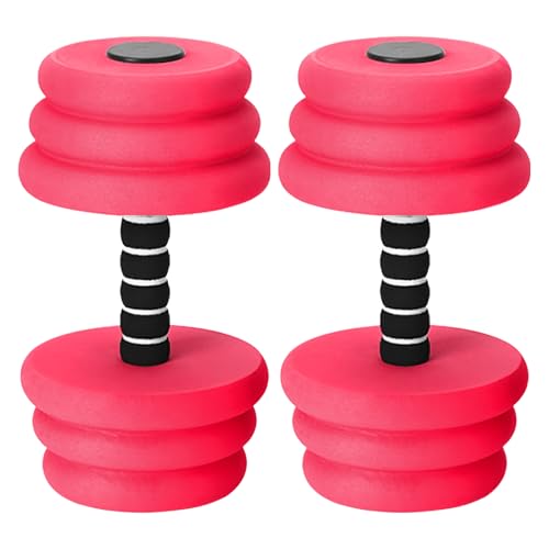 Pesas de agua, mancuernas acuáticas con resistencia para piscinas, 2 unidades de equipos de fitness para personas mayores, adultos, niños, ejercicios de fitness