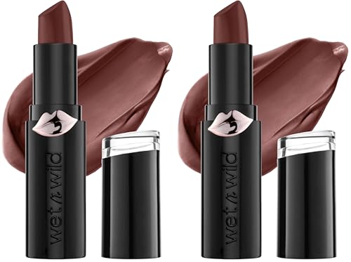 Image of wet n wild Mega Last Matte Lip Color, Semi Matte Hyaluronic Acid Infused, Long Lasting Full Coverage for a Nourishing Pout, Cruelty-Free & Vegan - Cinnamon Spice (Pack of 2)