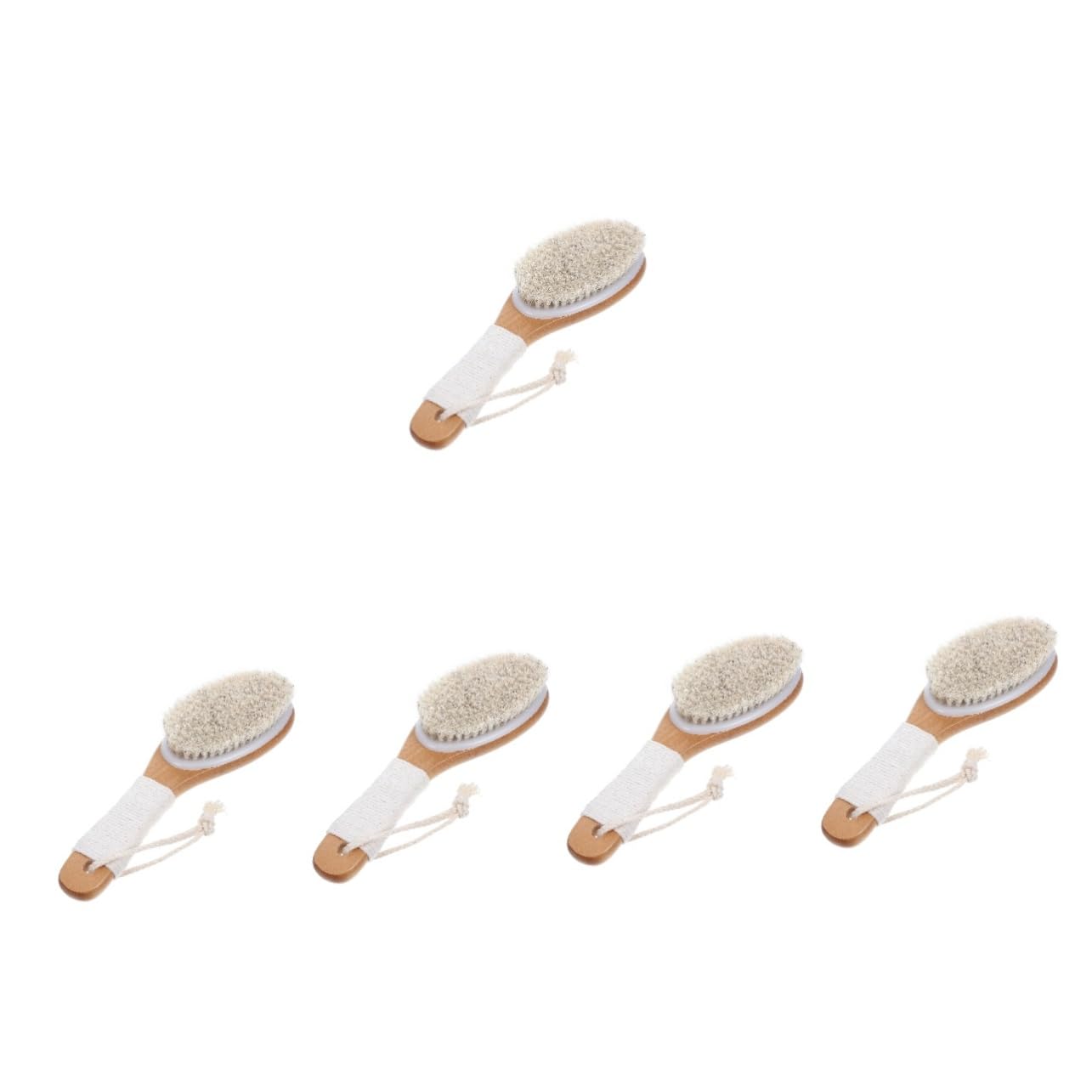 Didiseaon 5 Piezas Cepillo de baño de cerdas suaves de crin herramienta de baño corporal cepillo exfoliante de espalda cepillo de baño corporal depurador de de baño cepillo de espalda