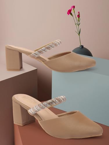Image of Denill Women's latest Collection Block Heels Fashion Sandals for Women & Girls & stylish & Comfortable With Non Slip Sole