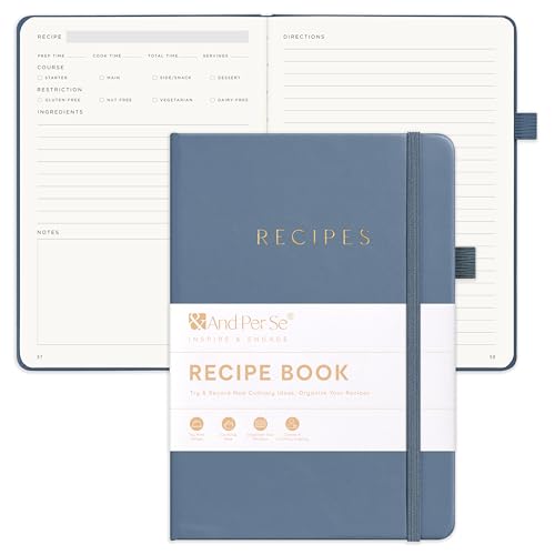 Livre de recettes pour écrire avec couverture rigide imperméable pour la cuisine