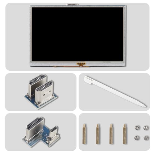 Image of 5 Inch HDMI Resistive Touch Screen TFT LCD Display, HD 800x480 LCD Display with HD Adapter, Touch Pen, Compatible with Raspberry Pi 5 /4 /3 /2B /Zero, Banana Pi, Jetson Nano, Windows 11 /10 /8 /7