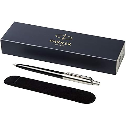 PARKER -"Jotter" ballpoint pen with Velvet Pouch in gift box - black ink - black Cover