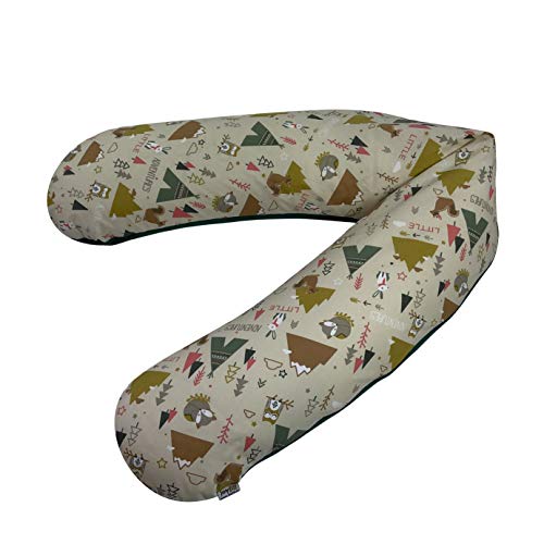 Joyfill 2008-2-5064 voedingskussen, Flexofill Midi zwangerschapskussen en steunkussen voor moeders en baby's, inclusief overtrek, meerkleurig