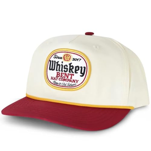 Image of WHISKEY BENT HAT CO. Black Label Adjustable Snapback Hats with Rope