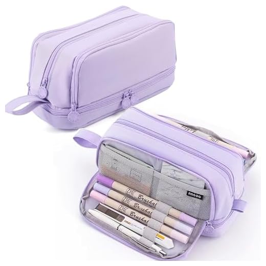 TZEKING Estuche Escolar con 4 Compartimentos,Estuches de Lápices de Gran,Capacidad Estuche,Organizador Portalapices, Gran Estuche de Papelería, Papelería de Oficina, Neceser Maquillaje para Niñas