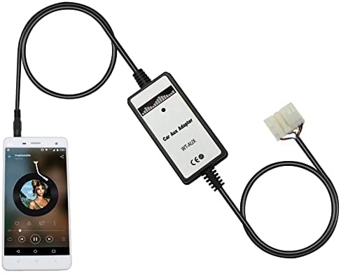 Yomikoo Aux Adapter, Car Stereo CD Changer AUX 3.5mm Interface Adapter for Toyota 5+7 Pin 1998-2002 Corolla,1998-2002 Land Cruiser,1998-2004 Avalon,1998-2003 Highlander,1998-2004 Camry