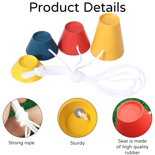 ZFRITP 4 Stück Golf Tees Aus Gummi,Golf Tees Kunststoff,Indoor & Outdoor Golf-Tee,Golftees In Verschiedenen Höhen Und Farben Für Das Training Bei Kaltem Wetter