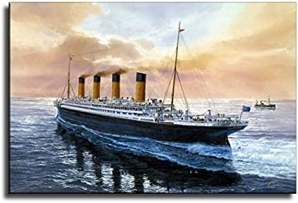 FINDEMO Ship of Dreams Titanic Ship Canvas Art Poster and Wall Art Picture Print Modern Family Bedroom Decor Posters 16x24inch(40x60cm)