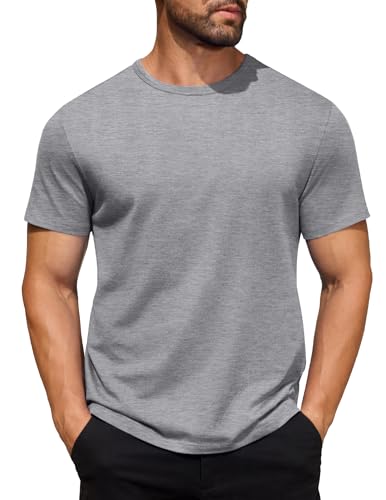 T-shirt en coton anti-transpiration col rond homme COOFANDY manches courtes douces