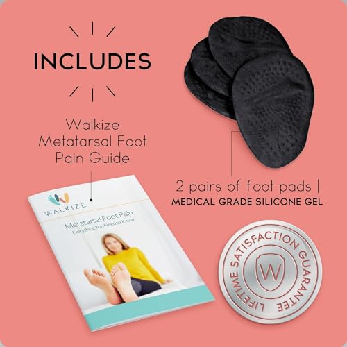 Image of Walkize Metatarsal Pads Women | Heel Inserts for Women | Ball of Foot Cushions (2 Pairs Foot Pads) All Day Pain Relief and Comfort One Size Fits Shoe Inserts