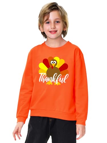 Image of Remimi Kids Halloween Sweatshirt Long Sleeve Thanksgiving Tops 3-14 Years