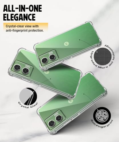 Image of WOW IMAGINE Clear Back Cover Case for Motorola Moto G35 5G | Shockproof Soft TPU Case | Cushioned Edges for Ultimate Protection Back Cover Case - Transparent