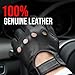 New Biker Police Leather Motorcycle Driving Riding Racing Gloves Real Natural Leather Touchscreen Ventilation Men Women Automotive ATV Dirt Bike Cycling Comfortable Adjustable Full Finger Black M