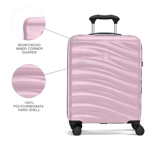 Image of Travelpro Maxlite Air V2 Hardside Expandable Carry on Luggage, 8 Spinner Wheels, Lightweight Hard Shell Suitcase, TSA lock, Pink, International Carry On 18-Inch