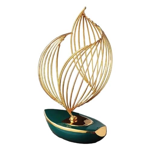 BOWERY HILL Gold Resin Geometric Metal Sculpture, 6.69" L x