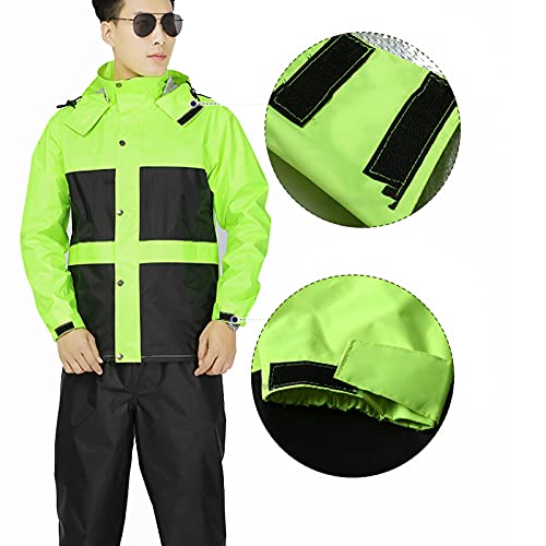 Traje impermeable chaqueta y pantalón para lluvia verde M miniatura 4