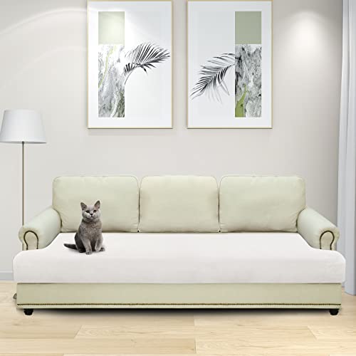 CHELZEN Velvet Sofa Seat Cushion Cover, Stretch Sofa Cushion Slipcovers, Soft Couch Cushion Covers - Image 2