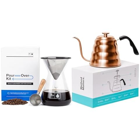Barista Warrior Pour Over Coffee Maker Set & Pour Over Kettle Cover