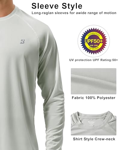 image for Roadbox Mens UPF 50+ Long Sleeve SPF Diving Rash Guard UV Sun Protecti