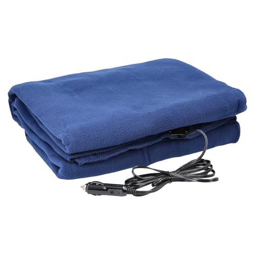Manta térmica para coche, manta de vehículo eléctrico, ropa de cama de viaje para automóvil, manta portátil cálida y cómoda, almohadilla térmica ajustable de 12 V, asistencia de viaje por carretera