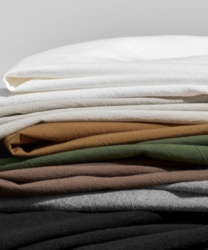 Image of JELLYMONI 100% Washed Cotton Pumpkin Duvet Cover Cal King, Linen-Like