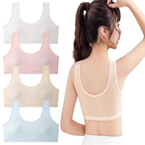 Training Bras for Girls Teen Girls Sports Bras Ultra Comfort Soft Cotton Bras 10-16 Longline Crop Bra