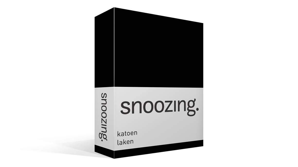 Snoozing - Betttuch - Baumwolle - 240x260 cm - Zwart