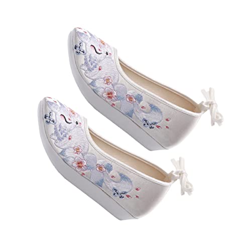 Chaussures brodées soie Ipetboom en textile noble et semelle compensée haute performance