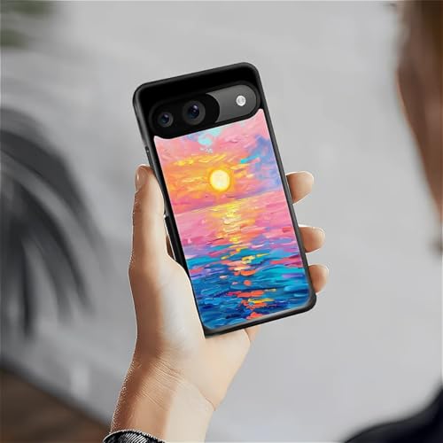Coque Google Pixel 10 robuste contre les chutes répéties motif océan coucher de soleil - 4