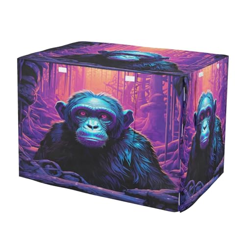 Housse de cage pour chien motif chimpanzé imperméable intérieur extérieur protection optimale