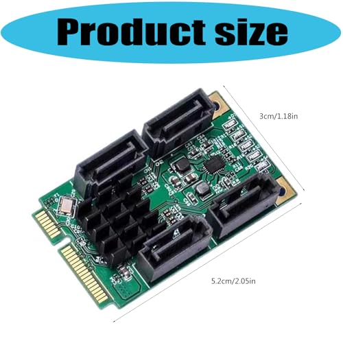 Adaptador MiniPCIe a SATA Marvell con puertos de 6Gbps para ampliación de disco 7