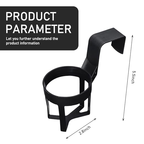 Portavasos grande para puerta de carro, 2 piezas negro miniatura 2