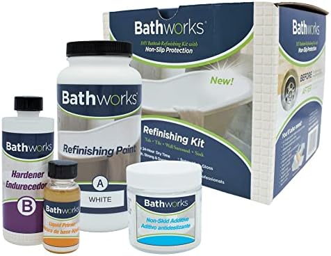 Bathworks Bathtub Refinishing Kit STANDARD 22 oz. Tub & Tile W/Non-Slip Protection WHITE