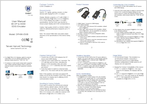 Émulateur EDID DP vers HDMI 8K pour stabiliser votre configuration double écran