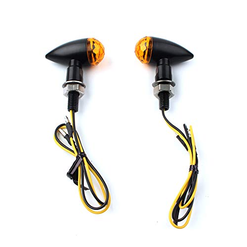 Cninba13 Mini Turn Signal Light Lamps Indicator Metal Amber For Street Bikes Sport Bikes Chopper Motorbike