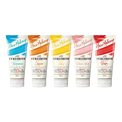 Curlsmith - Rainbow Hair Makeup Bundle - Vegan Temporary Hair Color & Styling Gel, 5 Colors (3 fl.oz x 5)