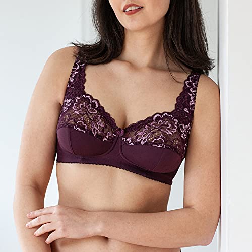 frugue Soutien Gorge sans Armature Grande Taille - de Soutien Latéral Violet FR 110C – vue 2