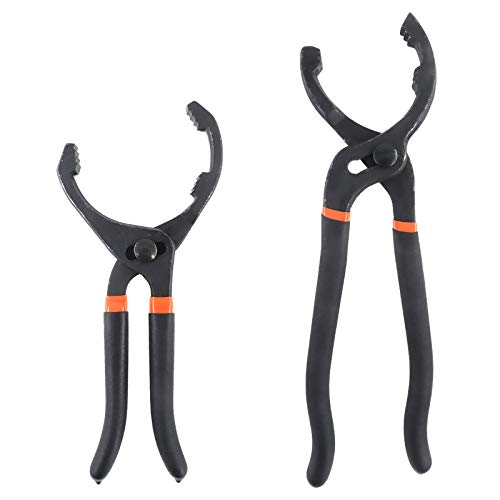 Swpeet 2Pcs Universal 10\" und 12\" Große verstellbare Ölfilterzange Handentfernung Ölfilter auch mit langem Griff Griff für Durchmesser 2\" bis 4-1/2\" Antrieb Entfernen Motorräder Autos LKW Swpeet 2Pcs Universal 10\" und 12\" Große verstellbare Ölfilterzange Handentfernung Ölfilter auch mit langem Griff Griff für Durchmesser 2\" bis 4-1/2\" Antrieb Entfernen Motorräder Autos LKW