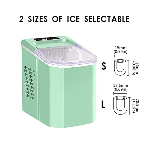 Máquina fabricadora de hielo eléctrica de sobremesa, 12 kg/24 h, para cocina y hogar, forma de bala, fabrica cubos de hielo miniatura 2