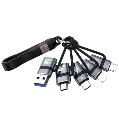 Liaoan USB A to USB C 3.0 OTG Adapter USB C to Micro Converter IP to Type-C Converter and Type-C to USB A OTG 3.0 Adapter (6 Pieces) Supporting Fast Charging and Data Transfer