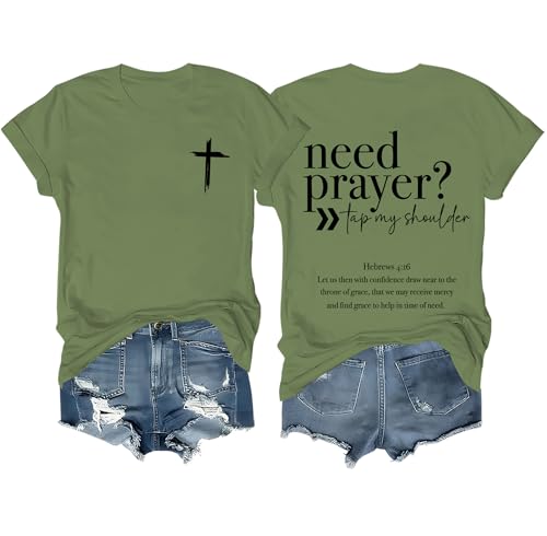 Need Prayer Tap My Shoulder Shirt Christian T-Shirt Unisex