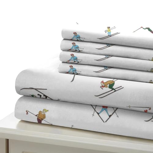 Housse de couette 200x200 ski parure lit microfibre douce 3D - 7