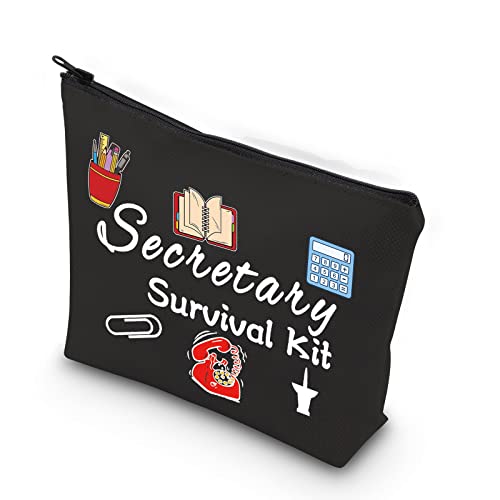 WCGXKO Secretary Survival Kit Secretary Gift Travel Accessories Toiletry Bag Makeup Bag (SECRETARY black)