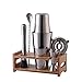 Ensemble De Préparation De Cocktails Kit de barman avec barre de stand Set Simplicity Cocktail Shaker Set pour boissons barres de mélange Bar Martini Shaker Jigger Filtre, etc. Kit Complet d'outils De