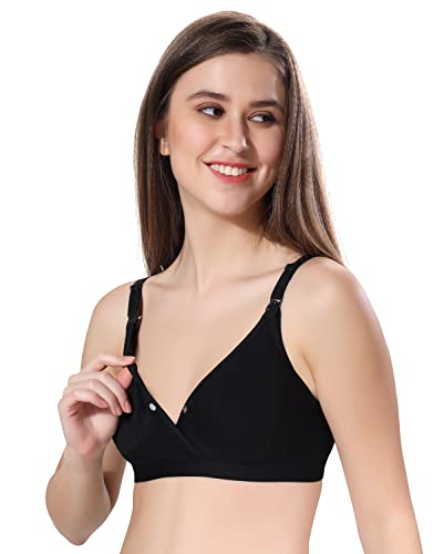 Image of Fabme Women's Cotton Nursing, Maternity, Feeding, Seamless Regular Bra