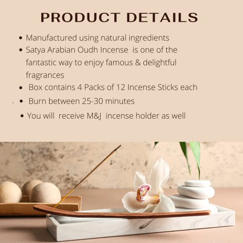 Original Satya Nag Champa Arabian Oodh Incense Sticks, Black - Image 3