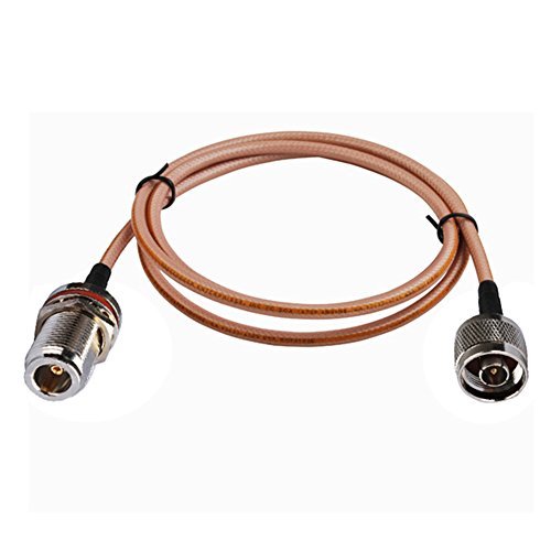 1.6ft Rf Wire Connector N Female Nut O-Ring to N Male Straight Assembly Extension Coaxial Cable Rg142 50cm for Wireless Antenna Ships from USA