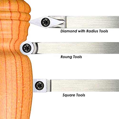 Herramientas de Torneado de Madera con Punta de Carburo, Set 3 Piezas miniatura 4